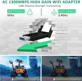 img 3 attached to Carantee 1300Mbps Adapter Wireless Antenna