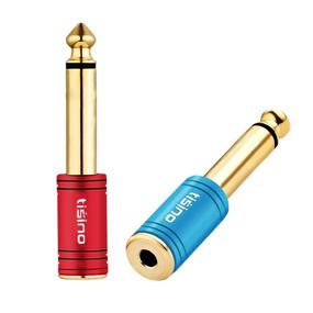 img 3 attached to 🔌 DISINO 1/4 inch Mono to 3.5mm Stereo Adapter, Gold Plated 6.35mm TS Male Plug to 1/8 inch TRS Female Audio Connector - Pack of 2