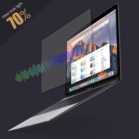 img 4 attached to 👁️ PERFECTSIGHT Medical-Grade Anti Glare Blue Light Filter Screen Protector for MacBook 12 inch with Retina Display A1534 - Ultimate Eye Protection