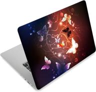 laptop skin sticker decal, 12-15.6 inch laptop skin sticker protector cover for toshiba, hp, samsung, dell, apple, acer, lenovo, sony, asus laptop notebook - butterflies logo