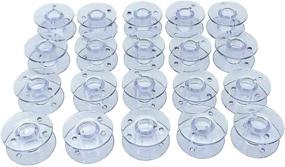 img 3 attached to 🧵 20Pcs Plastic Clear Bobbins for Singer, Brother, Babylock, Bernette, Viking - YRDQNCraft