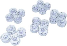 img 1 attached to 🧵 20Pcs Plastic Clear Bobbins for Singer, Brother, Babylock, Bernette, Viking - YRDQNCraft