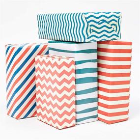 img 2 attached to 🌊 Fresh Ocean: Convenient Holiday Wrapping Paper Rolls Bundle with Multiple Element Styles