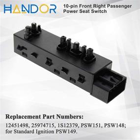 img 2 attached to 🪑 Front Right Passenger Side Power Seat Adjust Switch by Handor - Compatible with Cadillac CTS DTS Escalade, Chevy Silverado Tahoe, GMC Sierra Yukon, Buick Lacrosse Lucerne - Replacement #12451498 PSW148