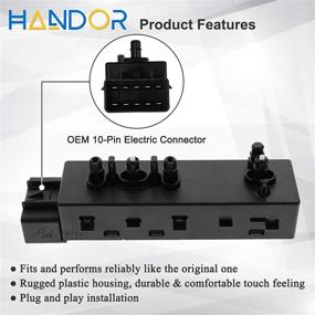 img 1 attached to 🪑 Front Right Passenger Side Power Seat Adjust Switch by Handor - Compatible with Cadillac CTS DTS Escalade, Chevy Silverado Tahoe, GMC Sierra Yukon, Buick Lacrosse Lucerne - Replacement #12451498 PSW148