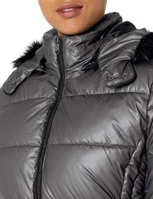 img 3 attached to 🧥 Nanette Lepore Women's Leather Puffer Coats, Jackets & Vests - Quality Women's Clothing