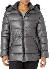 img 4 attached to 🧥 Nanette Lepore Women's Leather Puffer Coats, Jackets & Vests - Quality Women's Clothing