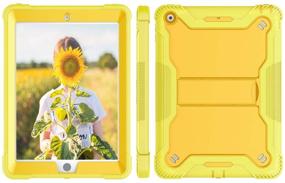 img 1 attached to Fingic iPad 9.7 Case - 2018/2017 iPad 5th/6th Gen Protective Case, Shockproof & Rugged, Yellow