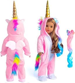 img 4 attached to 🦄 Unicorn American Sweet Dolly Clothes