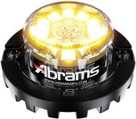 🚨 abrams sae class-1 blaster 120 led tow truck construction vehicle strobe light - amber/amber, 36w, 12 led, hideaway, surface mount: effective warning light for safety logo