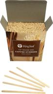 ☕ premium kingseal natural coffee beverage stirrers for a perfect stir every time! logo