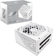 asus rog strix 850w white edition psu: powerful & efficient, rog heatsinks, axial-tech fan, 0db technology, 80 plus gold certified, fully modular, 10-year warranty logo