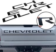 🚚 matte black 3d raised tailgate inserts letters for 2019-2021 chevrolet silverado - strong adhesive decals, tailgate emblems inserts letters logo