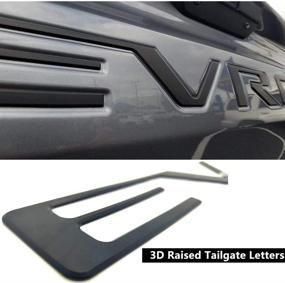 img 3 attached to 🚚 Матовые черные буквы с выпуклым 3D-эффектом для задней двери Chevrolet Silverado 2019-2021 - наклейки с прочным клеевым слоем, вставки из эмблем для задней двери