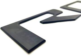 img 2 attached to 🚚 Матовые черные буквы с выпуклым 3D-эффектом для задней двери Chevrolet Silverado 2019-2021 - наклейки с прочным клеевым слоем, вставки из эмблем для задней двери
