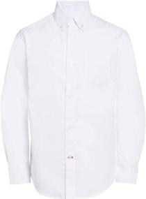 img 4 attached to Classic Style: Tommy Hilfiger Boys Oxford Dress Shirt with Chest Pocket, Long Sleeve & Regular Fit