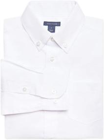 img 3 attached to Classic Style: Tommy Hilfiger Boys Oxford Dress Shirt with Chest Pocket, Long Sleeve & Regular Fit