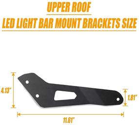 img 1 attached to 🔦 Enhance Your Can-am Maverick X3 MAX DS RS with 50'' LED Light Bar Upper Roof Mounting Brackets Windshield (Bracket 2017-2021)