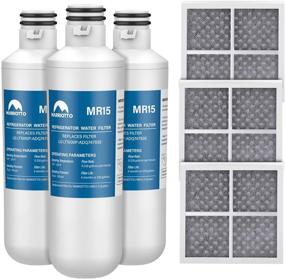 img 4 attached to 🌊 MARRIOTTO Refrigerator Water Filter LT1000PC Replacement + LT120F ADQ73334008 Fresh Air Filter - Compatible with LT1000P/PC/PCS, LT1000PC/PC/PCS, MDJ64844601, ADQ747935, ADQ74793504