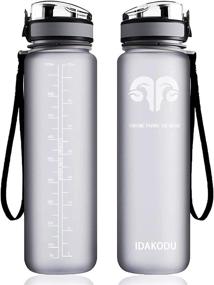 img 4 attached to 💪 32oz Motivational Fitness Sports Water Bottle with Removable Strainer: Fast Flow, Flip Top Leakproof Design - Perfect for Office, School, Gym, and Workout - Durable BPA Free Non-Toxic Hydration Solution