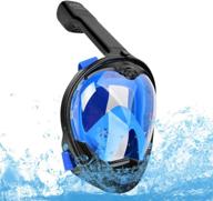 🤿 explore the underwater world with the full face snorkel mask - 180 panoramic view, easy breath, anti-fog & anti-leak technology for kids & adults - detachable camera mount, dual snorkeling gear - ideal for diving & swimming logo