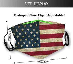 img 2 attached to USA Flag Face Mask + Bald Eagle Print - Patriotic, Washable, Reusable | Adjustable Unisex Mask Set with 10 Filters - Pack of 3