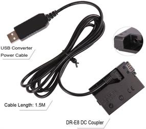 img 3 attached to Enhance Camera Power: CCYC DR-E8 DC Coupler for LP-E8 Battery Replacement, USB DC Converter Cable – Perfect for ACK-E8 AC Power Adapter, LPE8 Dummy Battery – Compatible with Canon EOS Rebel T2i, T3i, T4i, T5i, 600D, 700D, and More!