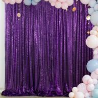 💜 sparkling sequin backdrop curtain: purple 5ftx10ft glitter wedding & party photography backdrop logo