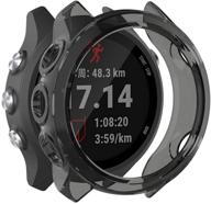 📱 премиальный чехол из термопластичного полиуретана для garmin forerunner 245 - прозрачная оболочка, черная, из тпу - всеобъемлющая защита для garmin 245/245m логотип