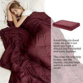 img 1 attached to MERRY LIFE Weighted Blanket Blankets Bedding