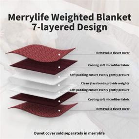 img 2 attached to MERRY LIFE Weighted Blanket Blankets Bedding