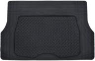 universal trimmable heavy duty cargo liner floor mats for car truck suv - motor trend odorless, foldable, all-weather protection for trunk logo