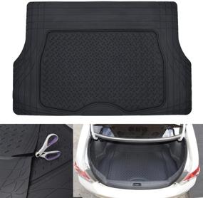 img 1 attached to Universal Trimmable Heavy Duty Cargo Liner Floor Mats for Car Truck SUV - Motor Trend Odorless, Foldable, All-Weather Protection for Trunk