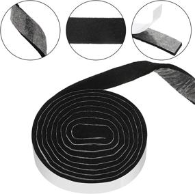 img 1 attached to 🔒 Adhesive Backing Self-Stick Heavy Duty 1/2 x 60 Inch Felt Strips - Polyester Felt Strip Rolls for Furniture Protection and DIY Projects - Black, 4 Rolls