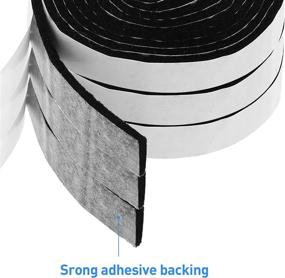 img 2 attached to 🔒 Adhesive Backing Self-Stick Heavy Duty 1/2 x 60 Inch Felt Strips - Polyester Felt Strip Rolls for Furniture Protection and DIY Projects - Black, 4 Rolls