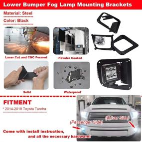 img 3 attached to Enhance Your Toyota Tundra: XJMOTO 3'' Cube Fog Light Mount Bracket for 2014-2021 Models