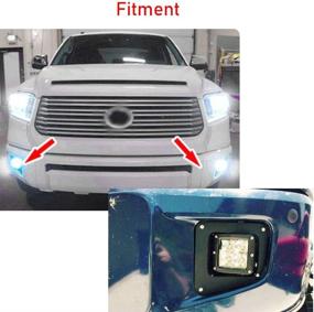 img 1 attached to Enhance Your Toyota Tundra: XJMOTO 3'' Cube Fog Light Mount Bracket for 2014-2021 Models