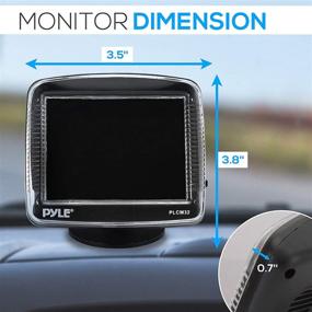 img 1 attached to 🚗 Pyle PLCM32 - Waterproof & Night Vision Car Backup Camera System with 3.5" Monitor Display, Wide Angle Lens, and Distance Scale Lines