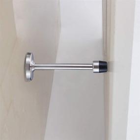 img 2 attached to 🚪 5-Inch Brushed Satin Nickel Door Stopper – Stainless Steel Modern Soft-Catch Mute Door Holder Wall-Mount Doorstop for Hotel, Home, Restaurant – Silver Door Wall Protector