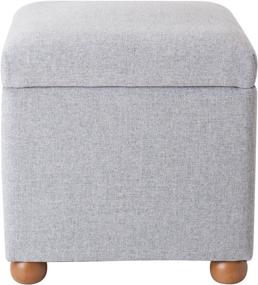 img 1 attached to 🪑 Stylish & Functional: Jennifer Taylor Home Jacob Storage Ottoman in Light Grey