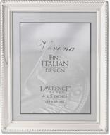 🖼️ polished silver plate bead border picture frame by lawrence frames - 4x5 size логотип