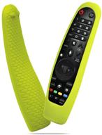 silicone remote case compatible with lg an-mr19ba/an-mr18ba/an-mr650/an-mr600 smart tv magic remote control，shockproof washable protetive cover for lg smart tv remote holder -green logo