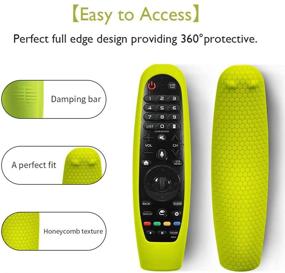 img 3 attached to Silicone Remote Case Compatible With LG AN-MR19BA/AN-MR18BA/AN-MR650/AN-MR600 Smart TV Magic Remote Control，Shockproof Washable Protetive Cover For LG Smart TV Remote Holder -Green