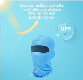 img 1 attached to 🧥 MAYOUTH Balaclava Sun/Uv Face Mask: UPF 50+ Ski Mask Neck Gaiter Face Scarf Outdoor Sports 3-Pack - Ultimate Protection and Versatility