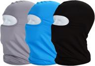 🧥 mayouth balaclava sun/uv face mask: upf 50+ ski mask neck gaiter face scarf outdoor sports 3-pack - ultimate protection and versatility логотип