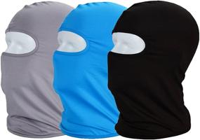 img 4 attached to 🧥 MAYOUTH Balaclava Sun/Uv Face Mask: UPF 50+ Ski Mask Neck Gaiter Face Scarf Outdoor Sports 3-Pack - Ultimate Protection and Versatility