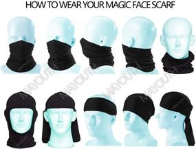 img 3 attached to 🧥 MAYOUTH Balaclava Sun/Uv Face Mask: UPF 50+ Ski Mask Neck Gaiter Face Scarf Outdoor Sports 3-Pack - Ultimate Protection and Versatility