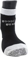 🧦 woodrow wear power paws advanced dog socks - black grey, size l, for 75-95lb dogs логотип