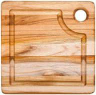 teakhaus square edge grain marine board with corner hole and juice canal, 8x8x0.75 inches логотип