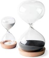 ⏳ organice hourglass sand timer set - boost productivity, achieve goals, and manage time effectively with 30 minute & 5 minute timers - stay focused, enhance efficiency, and improve time management - [gift-ready packaging included] logo